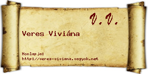 Veres Viviána névjegykártya